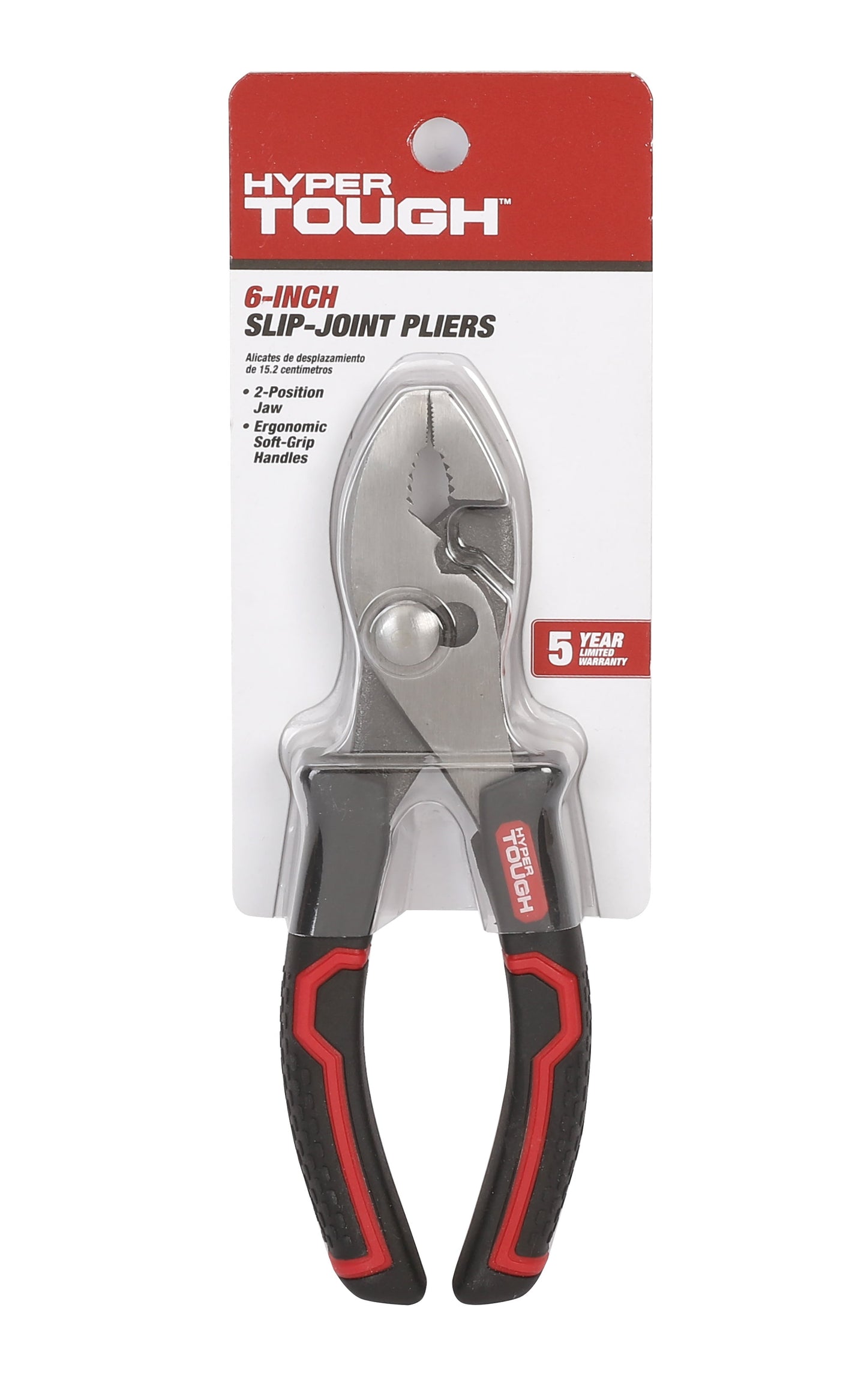 6-Inch Slip Joint Pliers with Ergonomic Soft Grip Handles